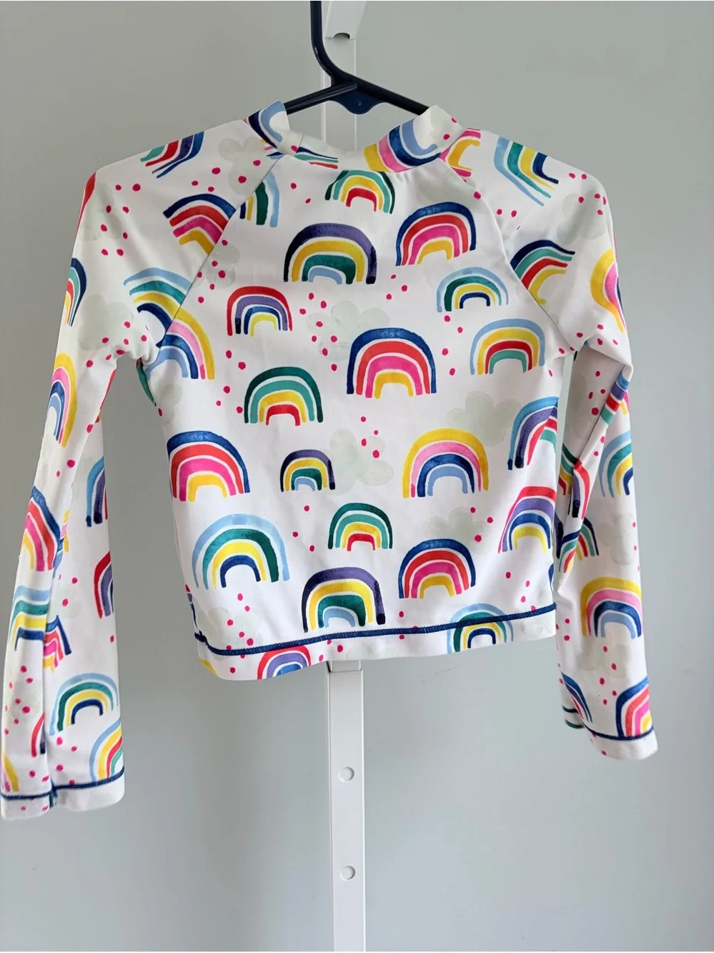 Tucker + Tate Girls Rainbow Long Sleeve Rashguard Swim Top 4T